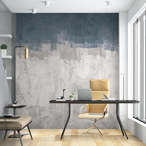 Custom Abstract Gradient Textured Wall Mural - Blue, Gray, and White Modern Design