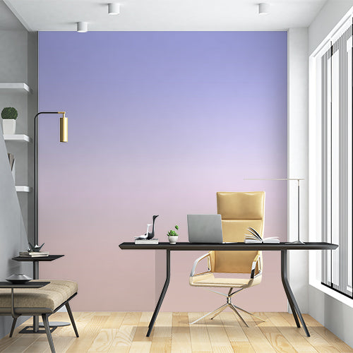 Pastel Gradient Wall Mural Wallpaper - Soft Blue to Peach Ombre Design