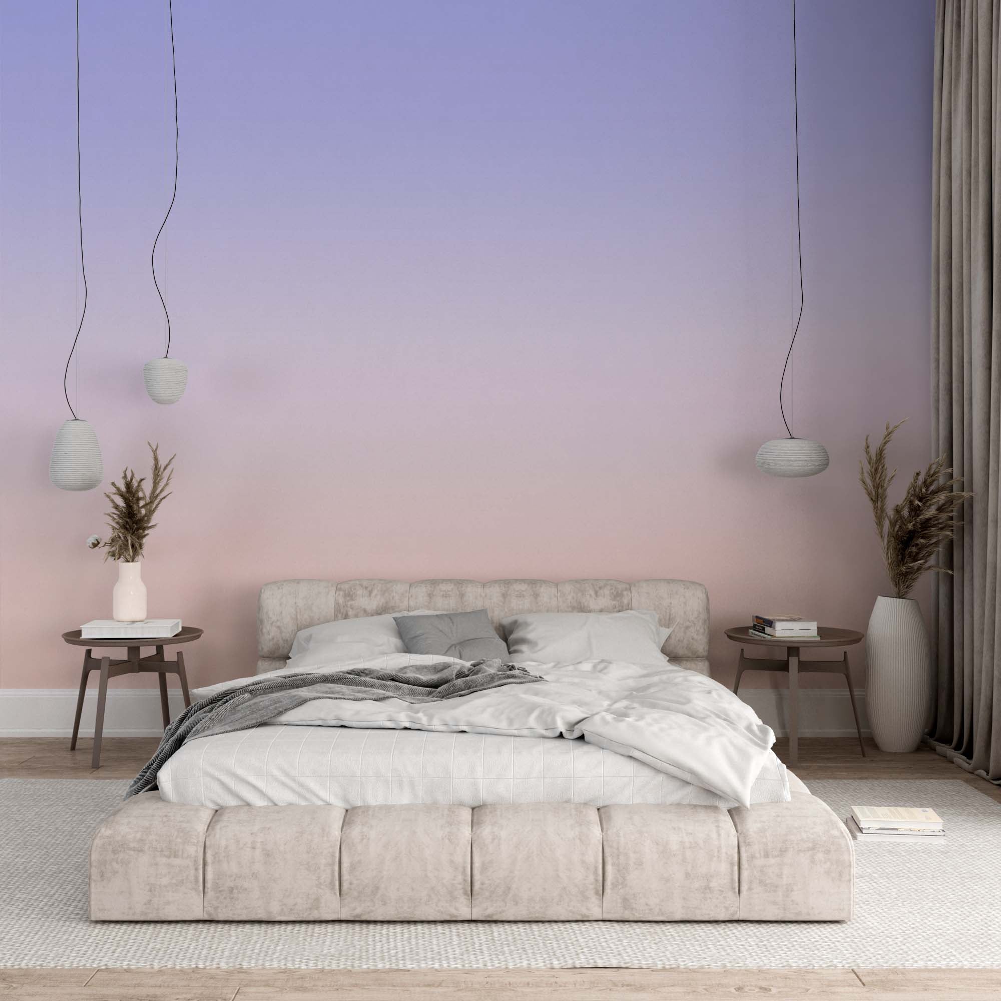 Abstract Wall Mural Fade Ombre Soft Lilac Gradient Wallpaper