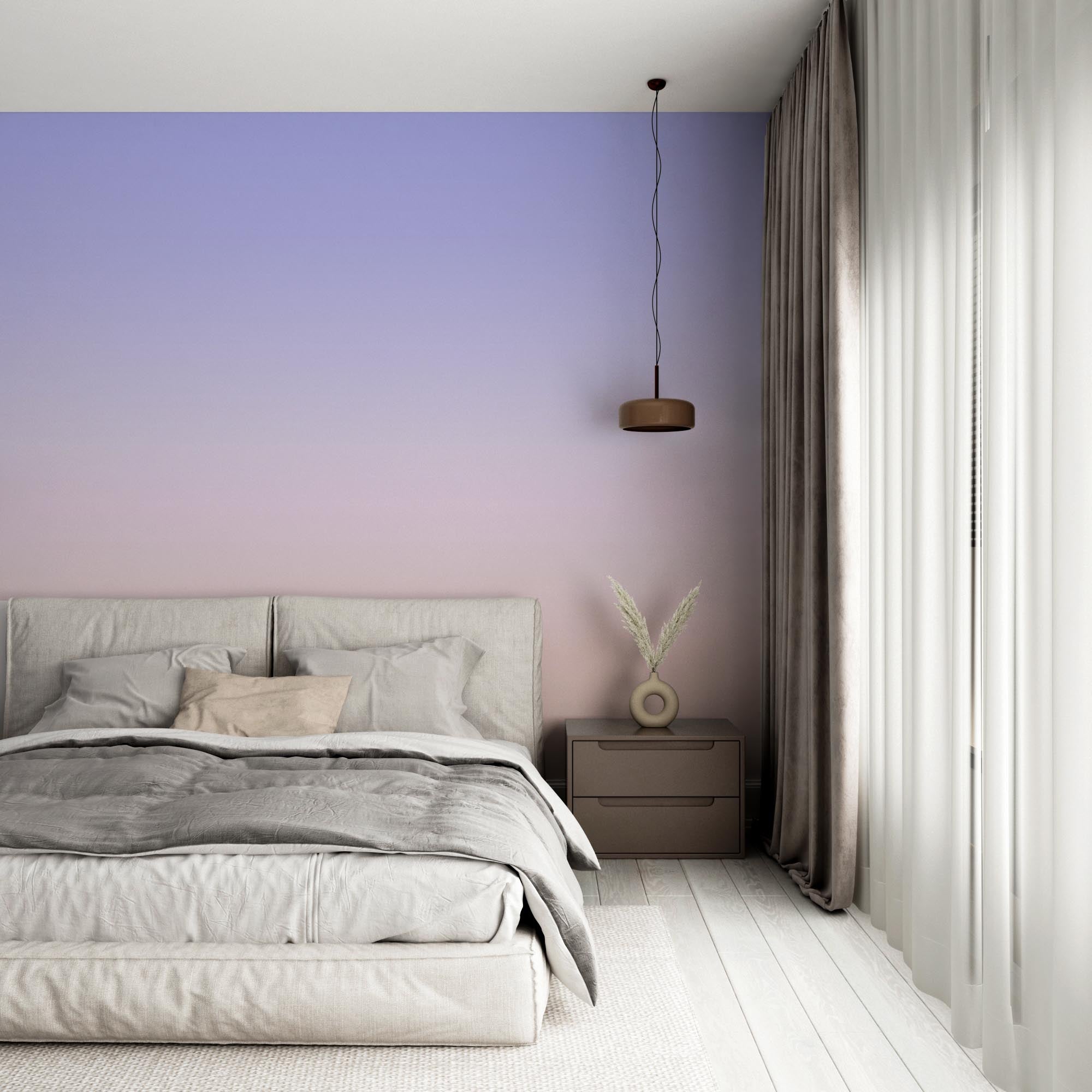 Abstract Wall Mural Fade Ombre Soft Lilac Gradient Wallpaper