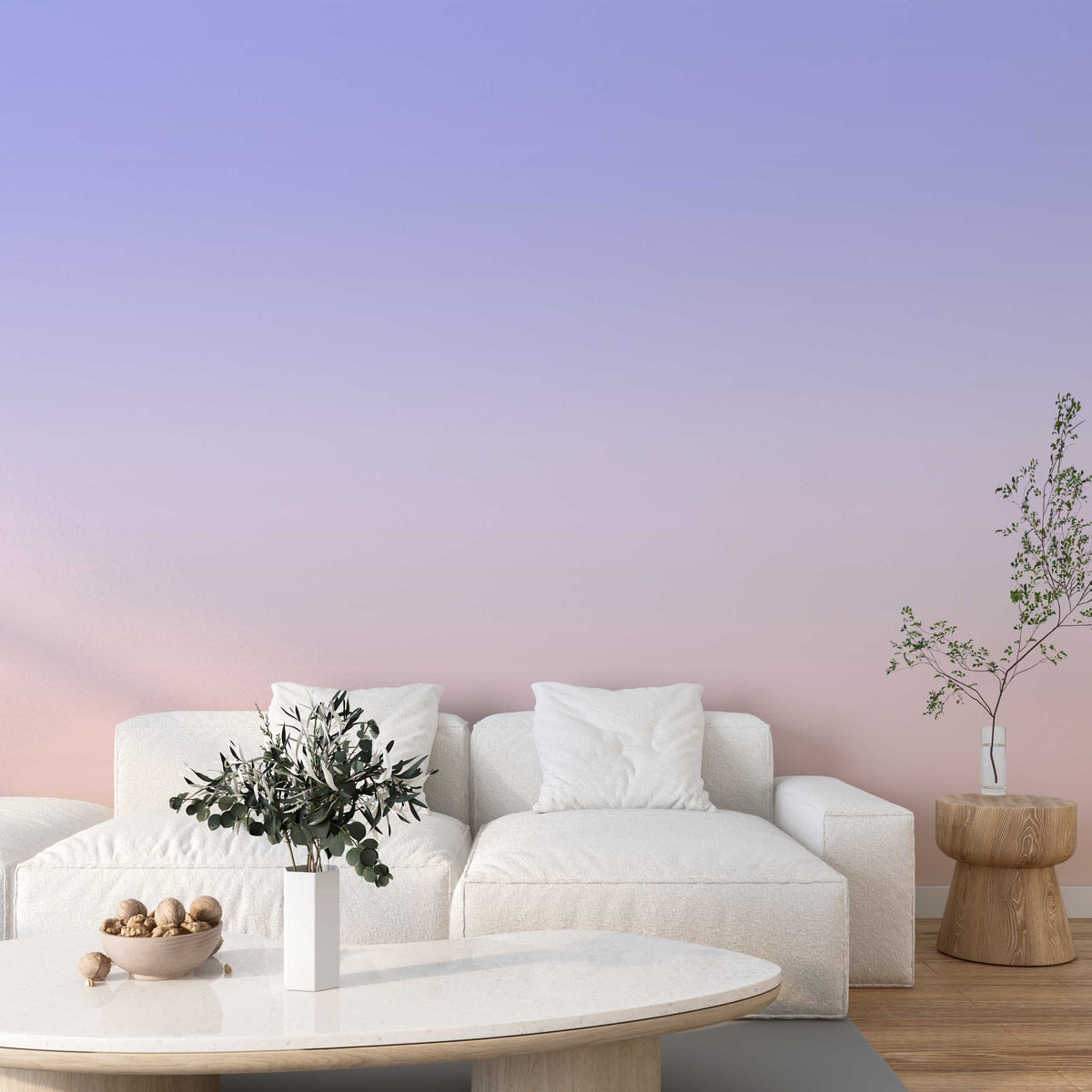 Abstract Wall Mural Fade Ombre Soft Lilac Gradient Wallpaper