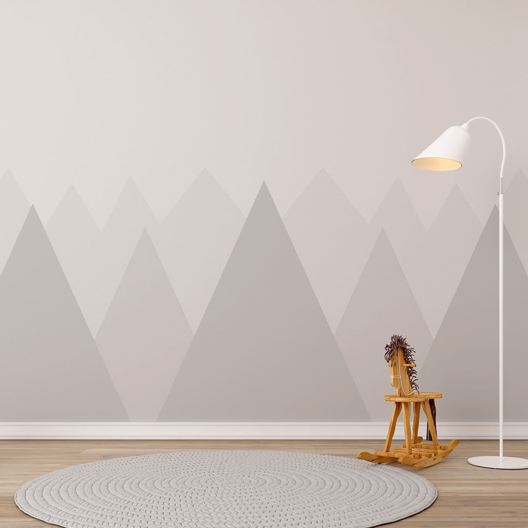 Kids Wall Murals Grey Mountains Wallpaper for Kids