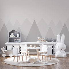 Custom Kids Wall Murals Grey Mountains Wallpaper for Kids