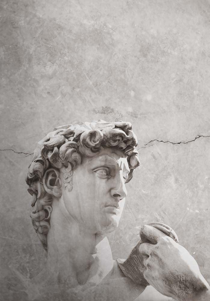 Classic Michelangelo's David Wall Mural Wallpaper - Timeless Marble Sculpture Design