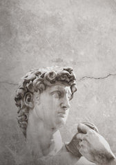 Custom Classic Michelangelo's David Wall Mural Wallpaper - Timeless Marble Sculpture Design