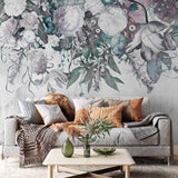 Antique botanical murals