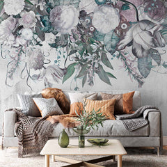 Custom Antique botanical murals