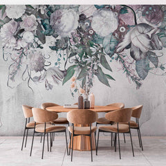 Custom Antique botanical murals