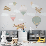 Kids Wall Murals Toy Airplane Balloons Mountains Wallpaper for Kids