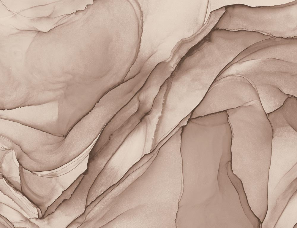 Papier peint panoramique abstrait encre alcool vieux rose