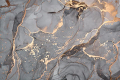 Custom Grey Marble Texture Wall Mural Art Fluid Alcohol Ink Wallpaper