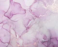 Custom Violet Marble Wall Mural Art White Splashes Fluid Alcohol Ink Wallpaper