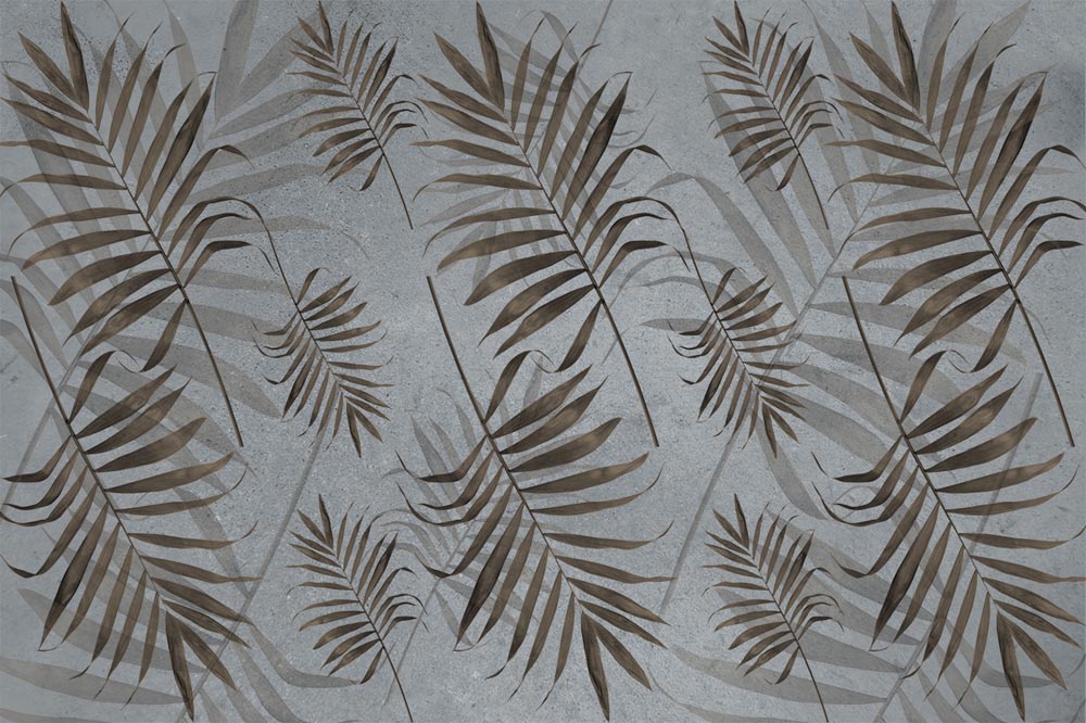 Tropical Leaves Wall Mural Palm Tree Decor Minimalistic Wallpaper