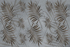 Custom Tropical Leaves Wall Mural Palm Tree Decor Minimalistic Wallpaper