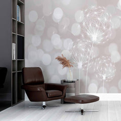 Custom Soft Glow Dandelion Wallpaper