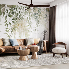 Custom Natural Green Foliage Mural