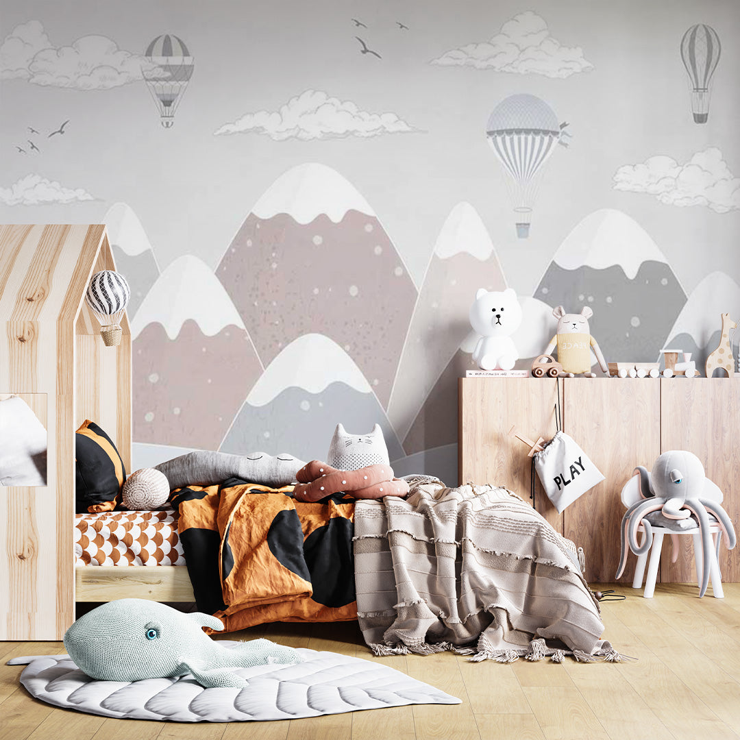 Kids Wall Murals Scandinavian Mountains Wallpaper for Kids