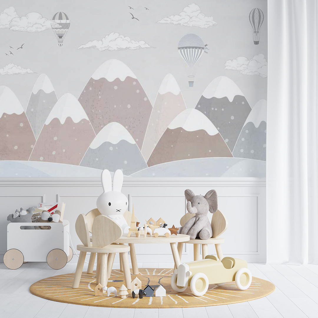 Kids Wall Murals Scandinavian Mountains Wallpaper for Kids