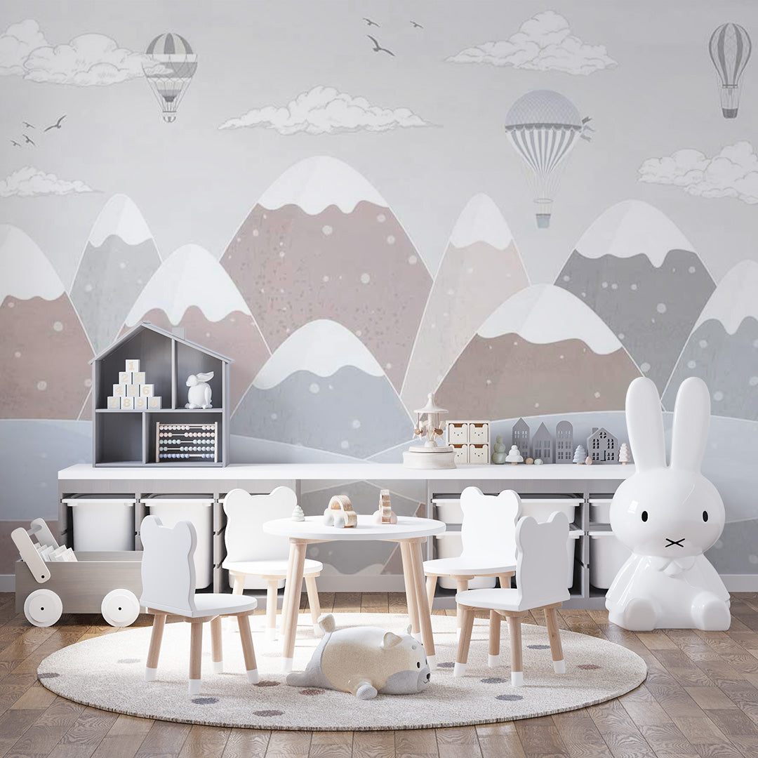 Kids Wall Murals Scandinavian Mountains Wallpaper for Kids