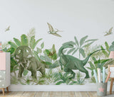 Kids Wall Mural Dinosaur Jurassic World Tropical Nursery Wallpaper