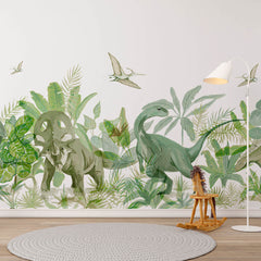 Custom Kids Wall Mural Dinosaurs Jurassic World Wallpaper for Kids