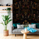 Dark Forest Flora and Fauna Wallpaper Mural