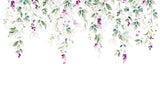 Delicate Green and Purple Floral Wall Art