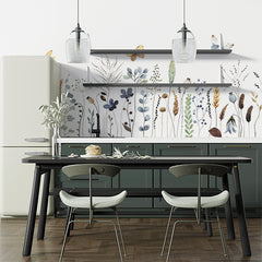 Custom Watercolor Wildflowers and Butterflies Wall Mural - Soft Pastel Meadow Design Wallpaper