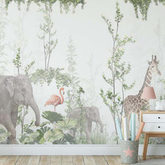 Niestandardowa fototapeta dla dzieci egzotyczna przyroda i las tropikalny tapeta do pokoju dziecięcego