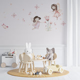 Kids Wall Mural Minimal Design Faerie Butterfly Wallpaper for Girl