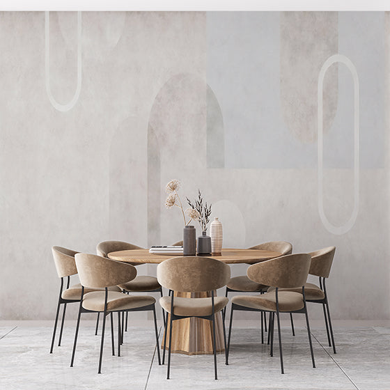 Soft Textured Abstract Wallpaper with Subtle Geometric Shapes in Neutral Tones