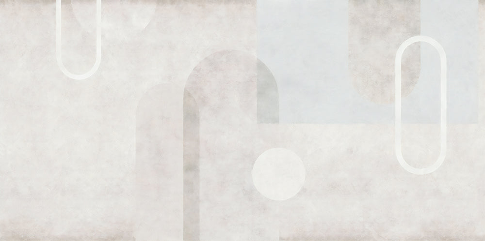 Zacht abstract fotobehang met textuur – subtiele bogen en vormen