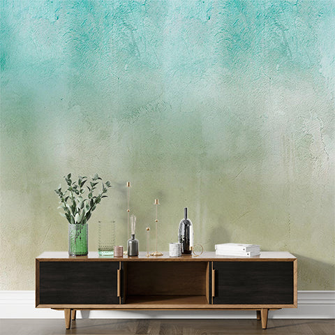 Pastel Gradient Textured Wall with Soft Blue and Beige Tones Wall Murals