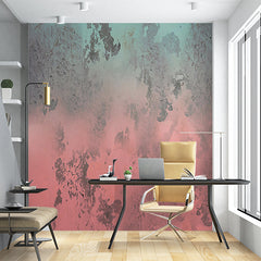 Custom Abstract Textured Wall with Faded Pink and Blue Gradient Wall Murals