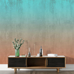 Custom Soft Pastel Gradient Wall Mural with Blue and Beige Tones