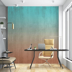 Custom Soft Pastel Gradient Wall Mural with Blue and Beige Tones