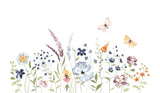 Elegant Watercolor Floral and Butterfly Wall Mural Wallpaper