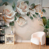 Elegant Ivory Roses Wallpaper