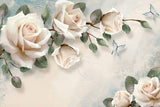 Elegant Ivory Roses Wallpaper