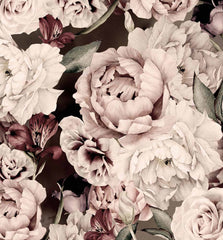 Custom Peony Wallpaper Soft Watercolor Floral Print Mural