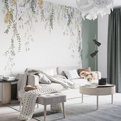 Custom Wild Garden Cascade Mural Wallpaper