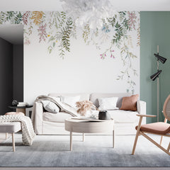 Custom Wild Garden Cascade Mural Wallpaper