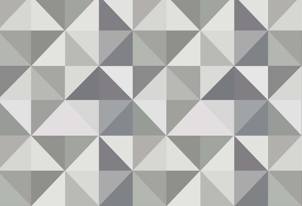 Minimalist Monochrome Geometric Triangle Wall Mural Wallpaper - Modern Grey Scale Design