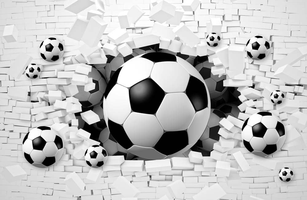 Kids Wall Mural Football Game Day Soccer Wallpaper for Kids