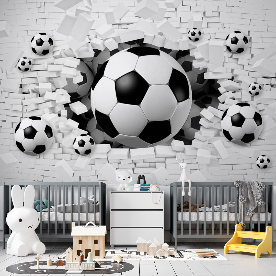 Kids Wall Mural Football Game Day Soccer Wallpaper for Kids