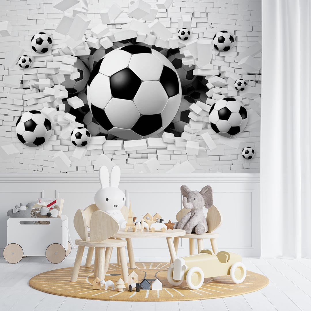 Kids Wall Mural Football Game Day Soccer Wallpaper for Kids