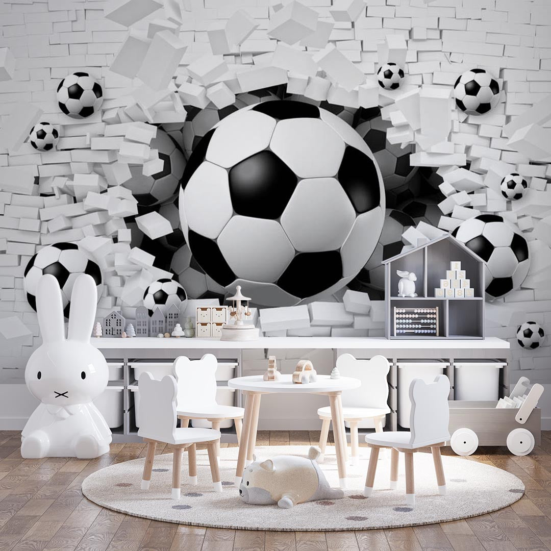 Kids Wall Mural Football Game Day Soccer Wallpaper for Kids