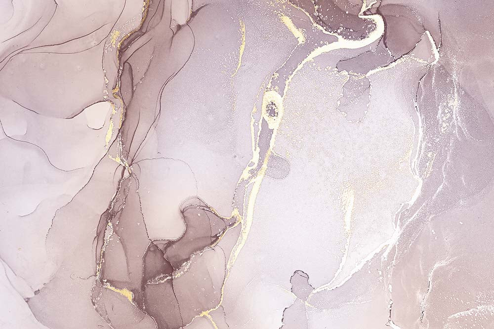 Rose Marble Wall Mural Art Gold Splashes Fluid Alcohol Ink Wallpaper