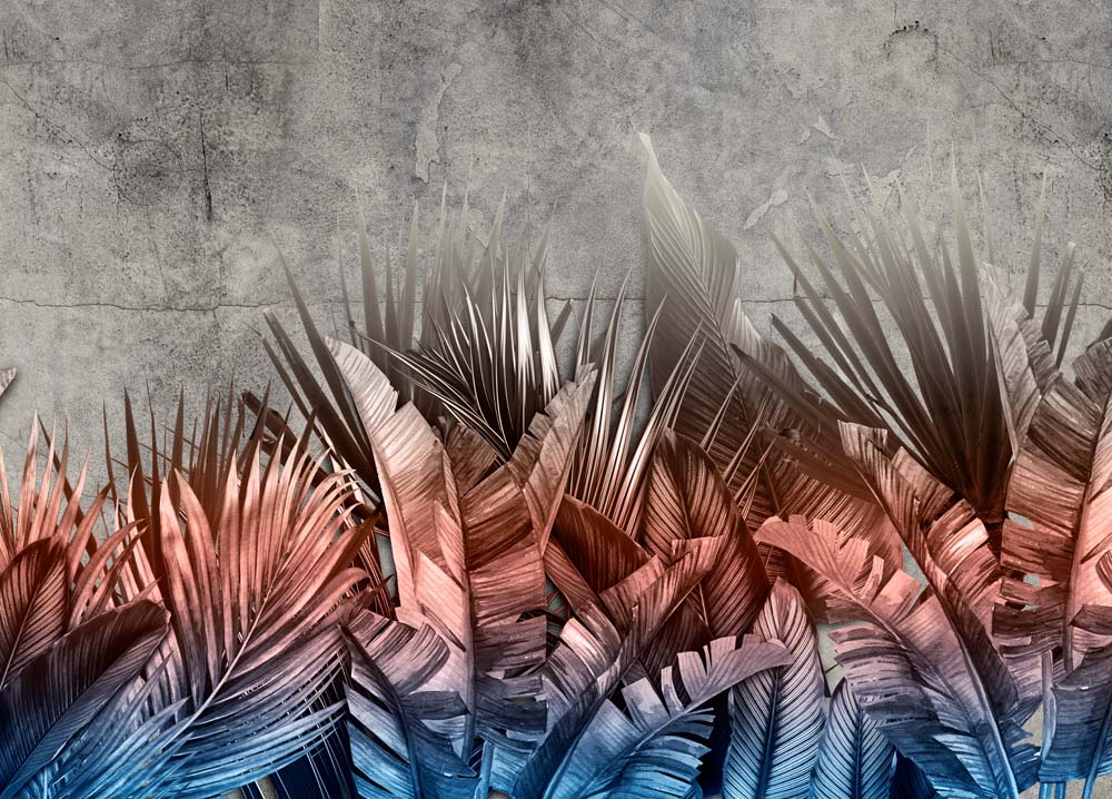 Tropical Wall Mural Art Wallpaper Modern Jungle Palm Banana Leaf