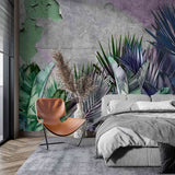 Tropical Wall Mural Jungle Wallpaper Palm and Banana Leaf